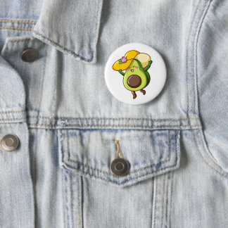 Cute Avocado Pin – Joyful & Happy Vibes Knapp