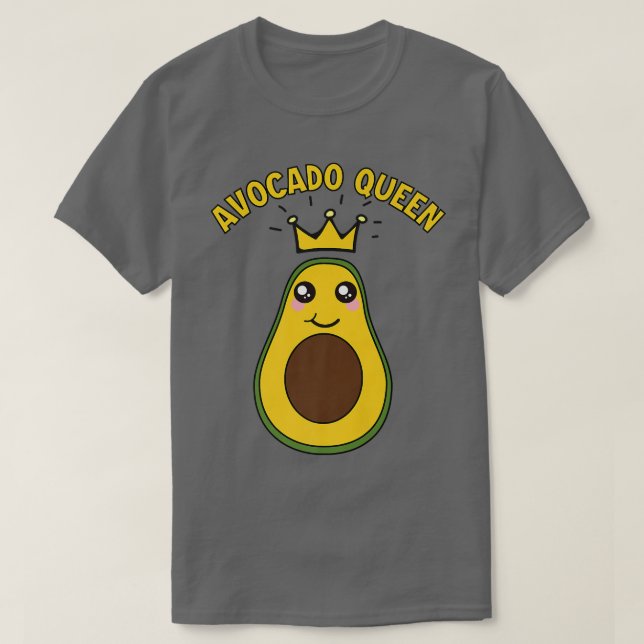 Cute Avocado Queen Funny Avocado Älskare Girls Avo T Shirt (Design framsida)