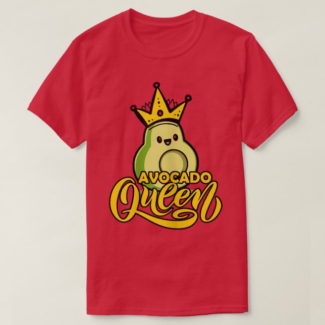 Cute Avocado Queen Funny Vegan Women T Shirt (Design framsida)