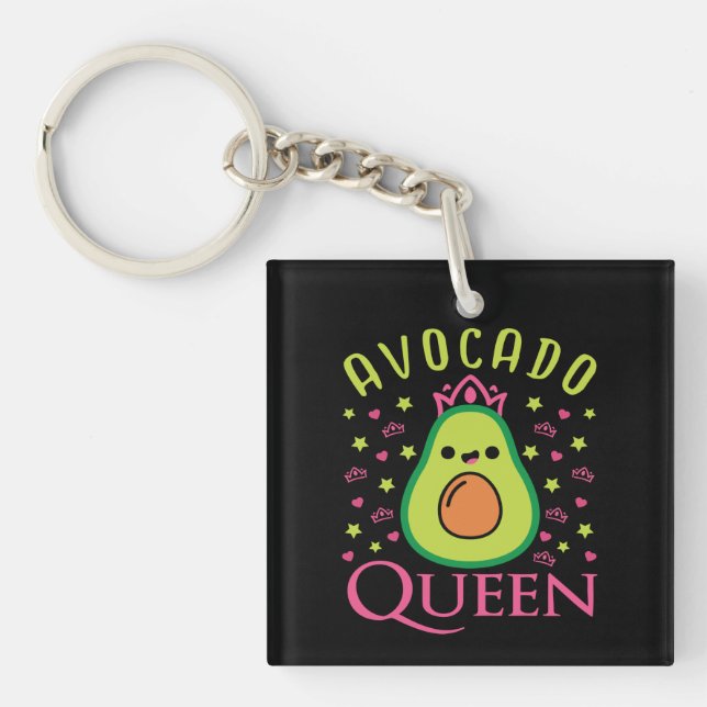 Cute Avocado Queen with Heart Keto Girl Cooking  (Framsidan)