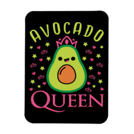 Cute Avocado Queen with Heart Keto Girl Cooking  Magnet