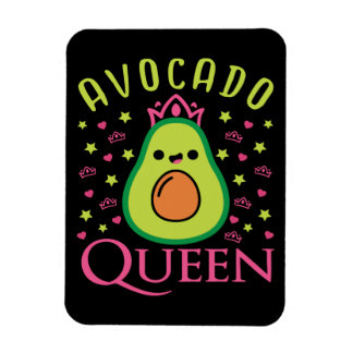 Cute Avocado Queen with Heart Keto Girl Cooking  Magnet