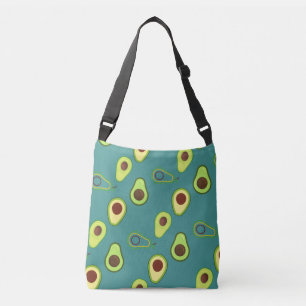 Cute Avocado-segmentets sommargradient Grönt Mönst Axelväska