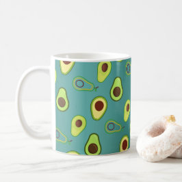 Cute Avocado-segmentets sommargradient Grönt Mönst Kaffemugg