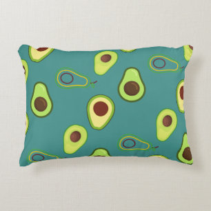 Cute Avocado-segmentets sommargradient Grönt Mönst Prydnadskudde