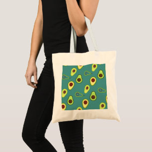 Cute Avocado-segmentets sommargradient Grönt Mönst Tygkasse