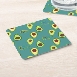 Cute Avocado-segmentets sommargradient Grönt Mönst Underlägg Papper Kvadrat