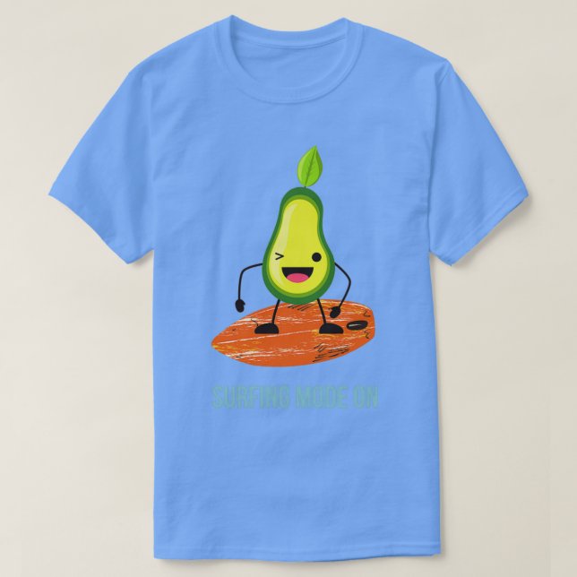 Cute Avocado Surfing T Shirt (Design framsida)
