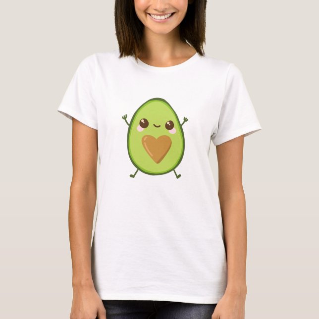 Cute Avocado T Shirt (Framsida)