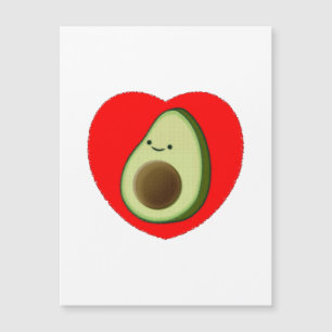 Cute Avocado-Tecknad i rött hjärtkort