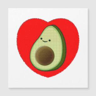 Cute Avocado-Tecknad i rött hjärtkort
