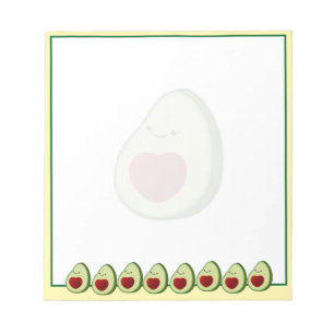 Cute Avocado Teckning Anpassningsbar Anteckningsblock