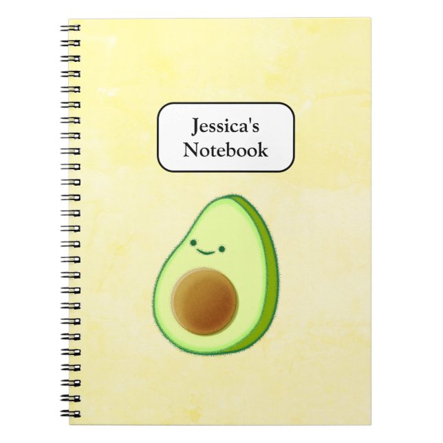 Cute Avocado Teckning Anteckningsbok (Framsidan)