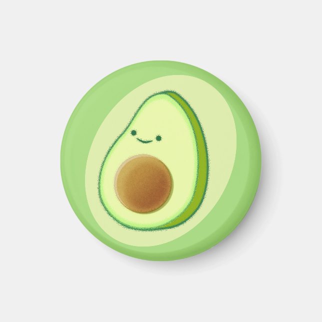 Cute Avocado Teckning Magnet (Framsidan)