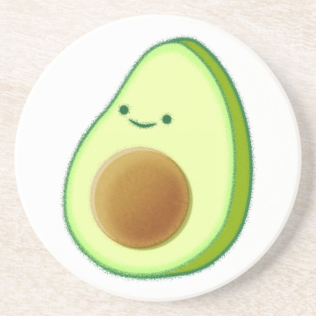 Cute Avocado Teckning Underlägg (Framsidan)