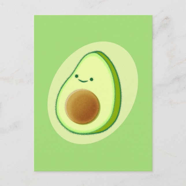 Cute Avocado Teckning Vykort (Framsida)