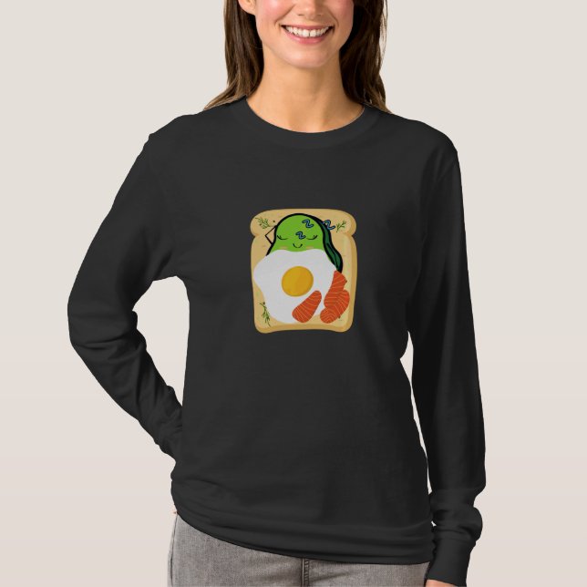Cute Avocado Toast for Girls Women Avocado & Vega T Shirt (Framsida)