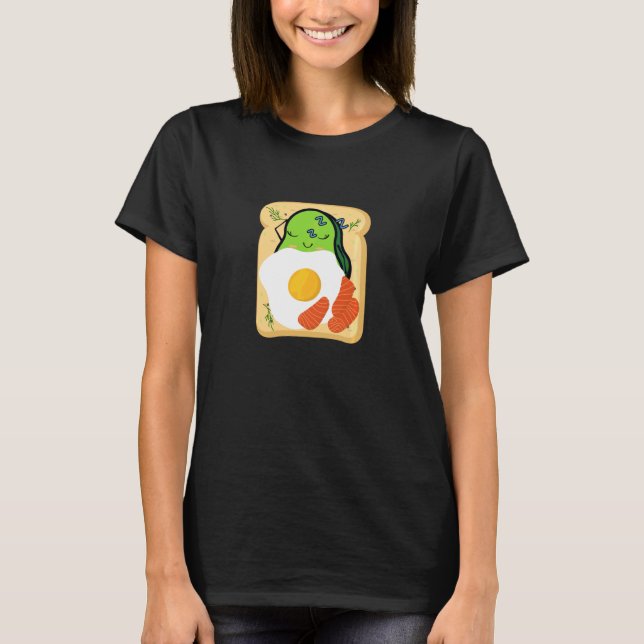Cute Avocado Toast for Girls Women Avocado & Vega T Shirt (Framsida)