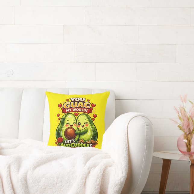 Cute Avocado Valentine’s Love Design, kawaii Love Kudde (Soffa)