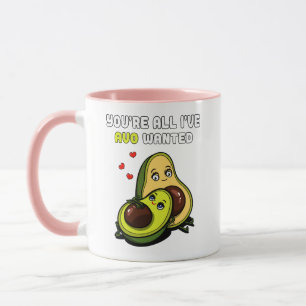 Cute Avocado Vegan Avo ville ha skämt Mugg
