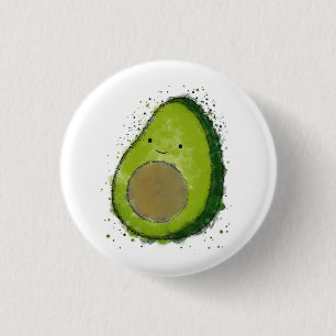 Cute Avocado Watercolor Knapp