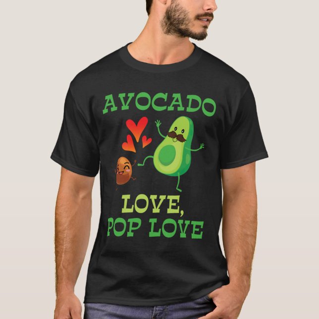Cute Avocados Dancing Together Avocado Kärlek Pop  T Shirt (Framsida)