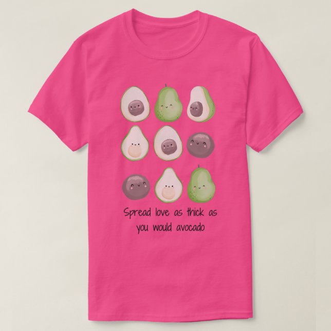 Cute Avocados i Kärlek T Shirt (Design framsida)