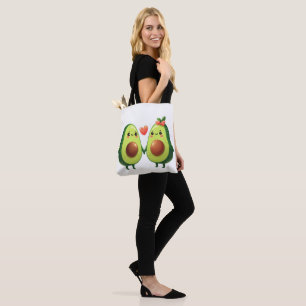 Cute Avocados - Kawaii Couple Heart Design Tygkasse