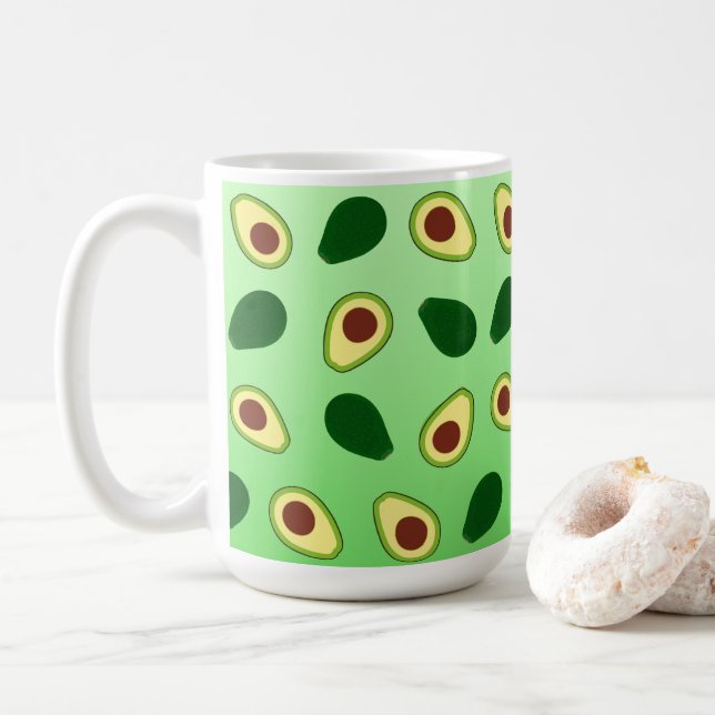 Cute Avocados-segmentets sommargradient för grönt  Kaffemugg (Med munk)