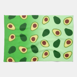 Cute Avocados-segmentets sommargradient för grönt  Kökshandduk