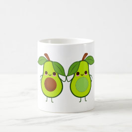 Cute Avocados som håller händer mugg