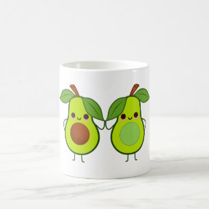 Cute Avocados som håller händer mugg