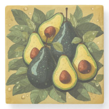 Cute avocados-sten underlägg