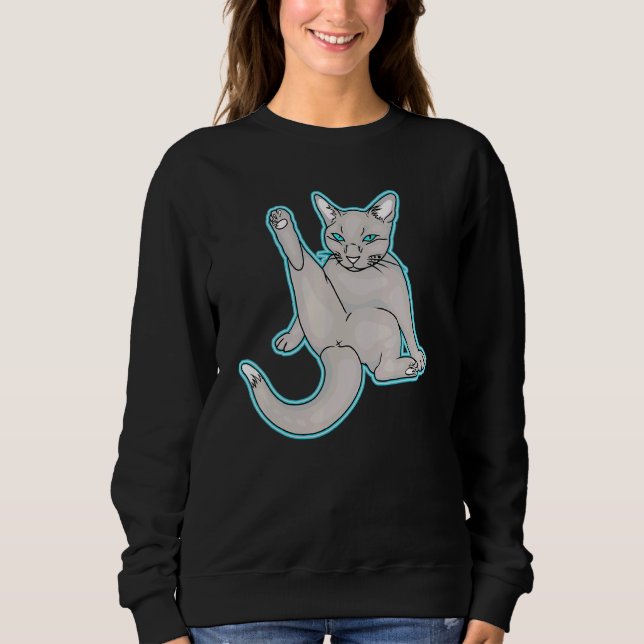 Cute-avslappnad katt t shirt (Framsida)