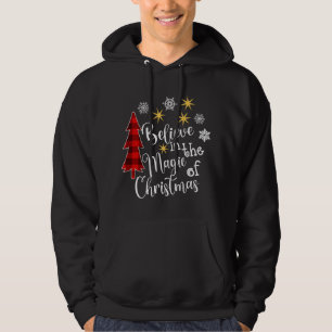 Cute Avslappnad Tro på Magic of Julgran Buf Hoodie