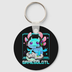 Cute Axolotl Älskare Gamesalotl-spel Axolotl Kids Nyckelring