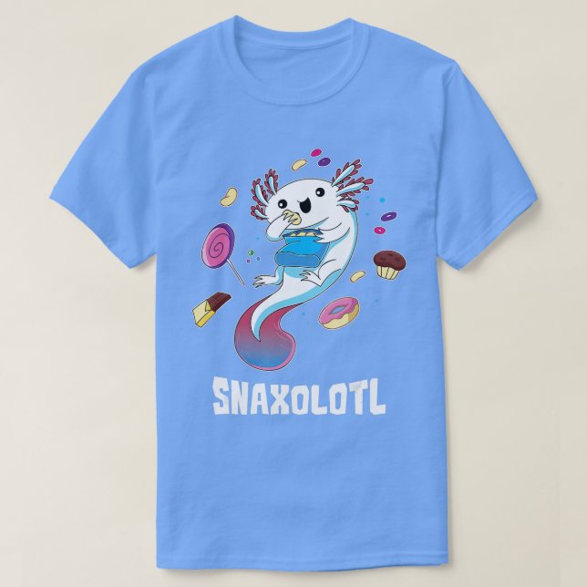 Cute Axolotl Älskare Snaxolotl (107) T Shirt (Design framsida)