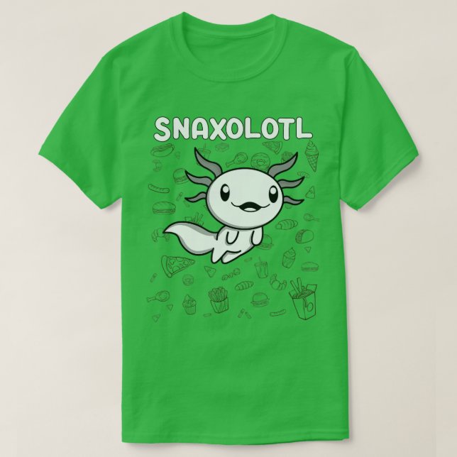 Cute Axolotl Älskare Snaxolotl (78) T Shirt (Design framsida)