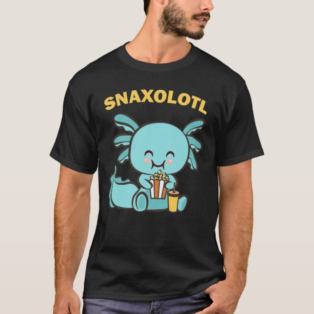 Cute Axolotl Älskare Snaxolotl kawaii anime T Shirt (Framsida)