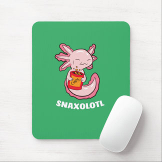 Cute Axolotl Älskare Snaxolotl Kawaii Axolotl Food Musmatta