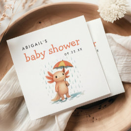 Cute Axolotl Baby Shower Pappersservett