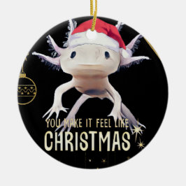 Cute Axolotl christmas Julgransprydnad Keramik
