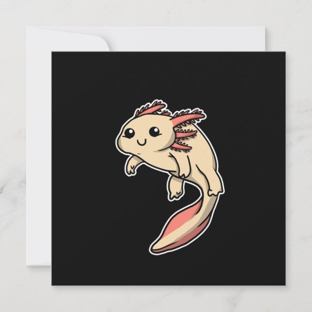 Cute Axolotl Costume Amphibian Gift Idea Inbjudningar (Framsida)