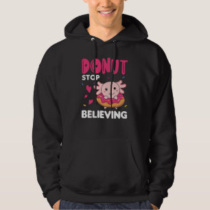 Cute Axolotl Funny Animals in Donut Rosa Hoodie