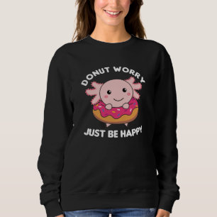 Cute Axolotl Funny Animals in Donut Rosa T Shirt