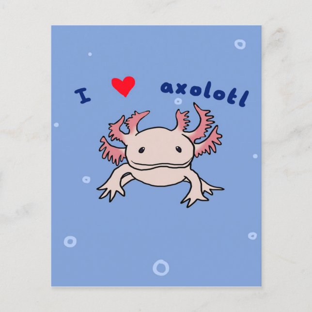 Cute Axolotl Gift| Axolotl för Valentineser (Framsida)