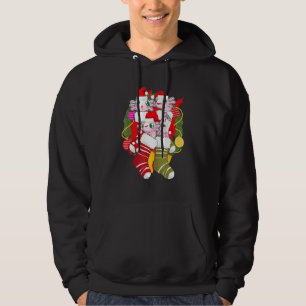 Cute Axolotl in socks jultomtem Fami Hoodie