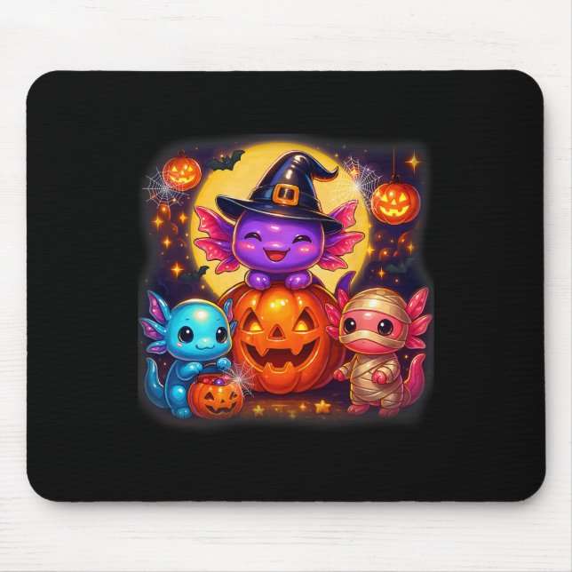 Cute Axolotl Jack o lantern Halloween Costumes Boy Musmatta (Framsidan)