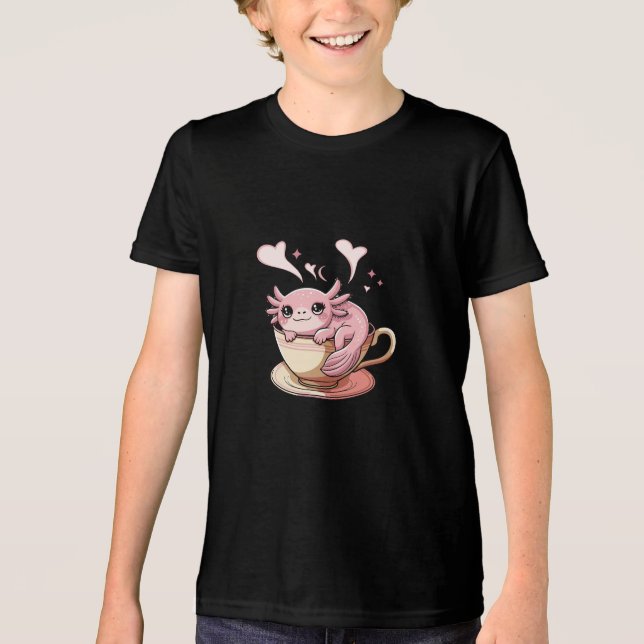 Cute Axolotl - Kawaii Axolotl Älskare Gift T Shirt (Framsida)