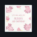 Cute Axolotl Kids Rosa Alotl Roligt Birthday Pappersservett<br><div class="desc">Lägg till en stänk av ädel roligt till ditt barns födelsedag med vår Cute Axolotl Kids Rosa Axolotl Roligt Birthday Napkins. De här blöjorna har en charmerande utformning av rosa axolotls, perfekt för att ge party bord en nyck. Oavsett om du serverar kakor, snacks eller drycker är de här blöjorna...</div>